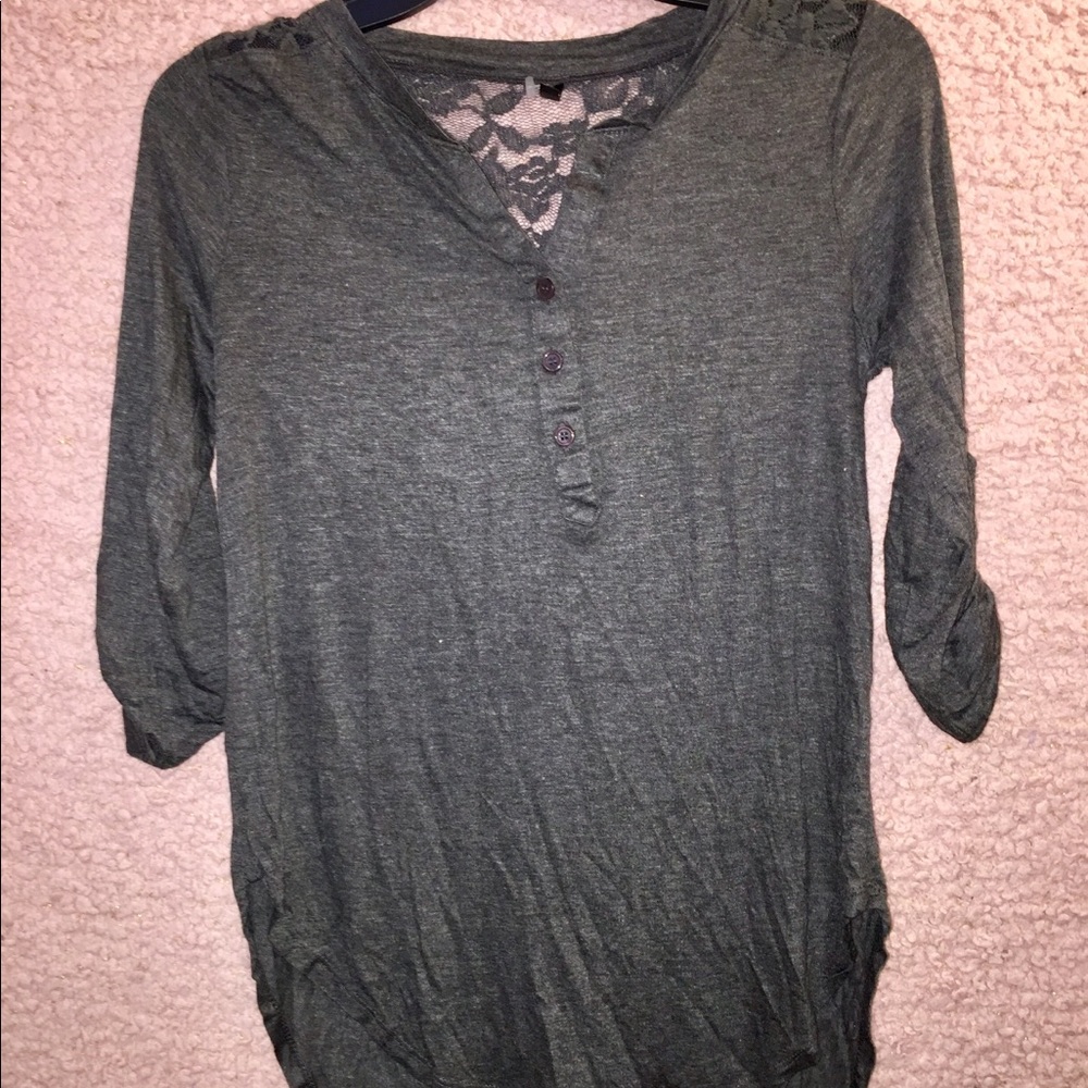 Gray High Low Top